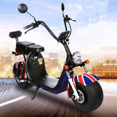 Powerful 60V 1500W EEC citycoco electric scooter off road 40km/h with removable battery