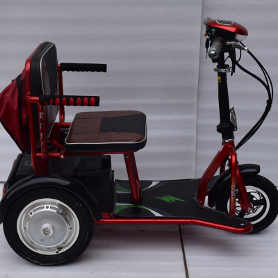 2019  350W 48V 3 wheel Electric folding Mobility Scooter tricycle With seat for adult