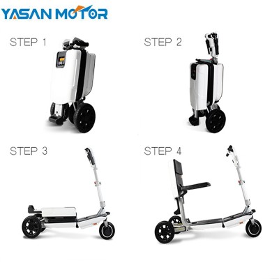 Adjustable Quick folding Portable Mobility Scooter 36V 800W Brushless Motor Foldable Lightweight Luggie